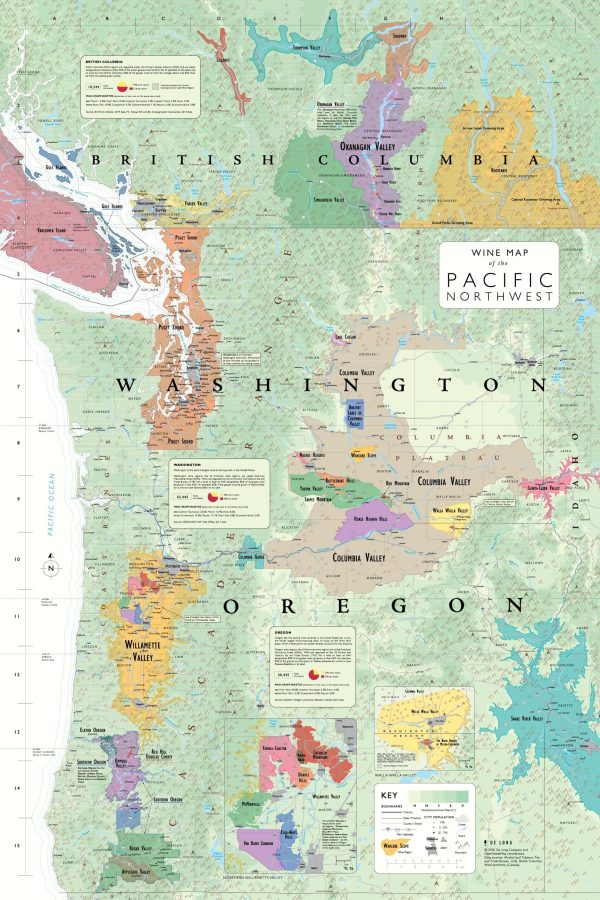 Wine Map of the Pacific Northwest Online now