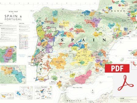 Wine Map of Spain & Portugal - Digital Edition Cheap