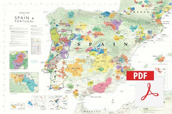 Wine Map of Spain & Portugal - Digital Edition Cheap