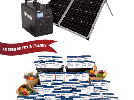 Emergency Food + Solar Generator Power Station Hero Bundle Online now