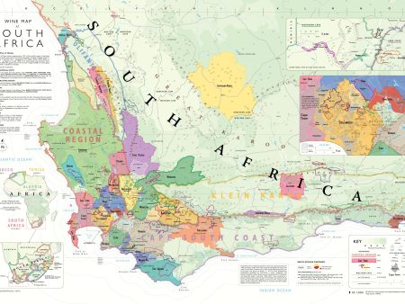 Wine Map of South Africa Supply