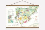 Wine Map of Spain & Portugal Online Sale