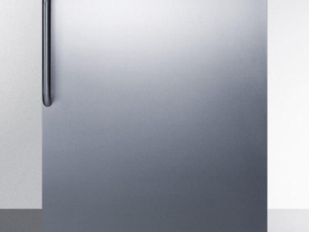 Summit AL750SSTB Ada Compliant All-Refrigerator For Freestanding General Purpose Use, Auto Defrost W Ss Door, Towel Bar Handle, And White Cabinet For Cheap