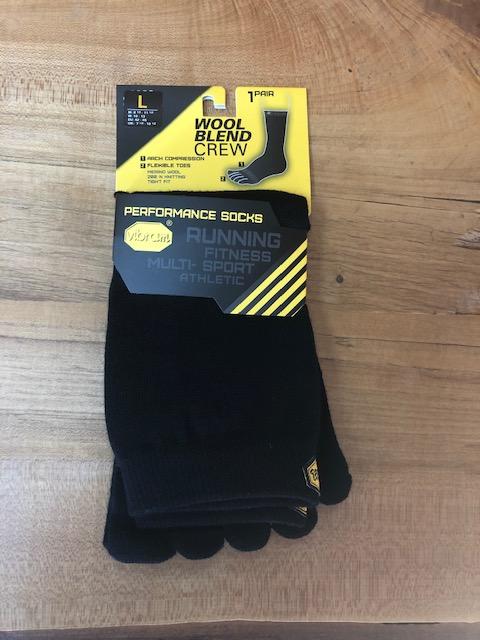 Vibram Merino Wool Crew Length Five-Toe Socks Fashion