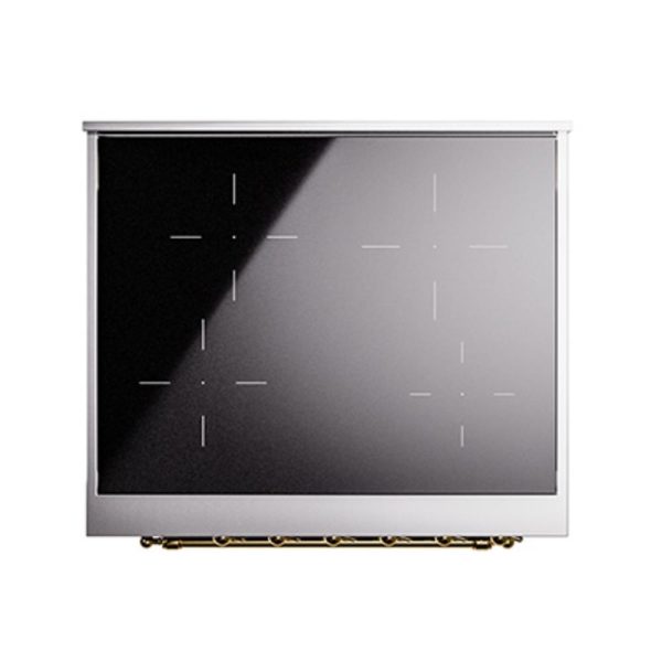 Ilve UNI304QNMPMGG Ilve Uni304Qnmpmgg Nostalgie Ii Noblesse 30  Induction Range (Solid Door, Graphite Matte, Brass) Hot on Sale