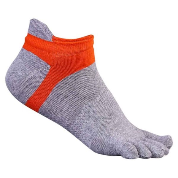 1 pair Sport Outdoor Mens Exercise Socks Cotton Five Toe Socks, Breathable Ankle Socks 39-43 Online Sale