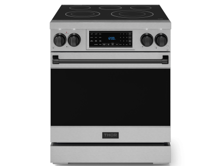 Thor Kitchen RSE30BLK 30 Inch Professional Electric Range With Tilt Panel Touch Control In Stainless Steel Black Gordon Ramsay Series - Rse30-Blk Online now