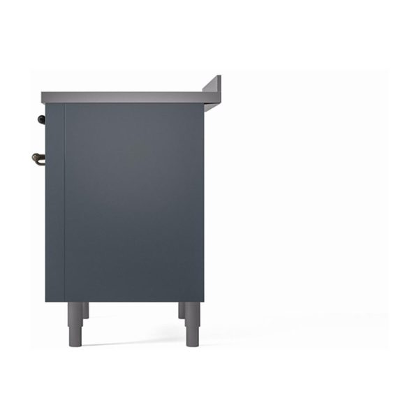 Ilve UNI366QNMPBGB Ilve Uni366Qnmpbgb Nostalgie Ii Noblesse 36  Induction Range (Solid Door, Blue Grey, Burnished) For Sale