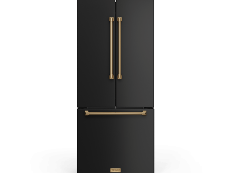 Thor Kitchen RF3017FFD00BRZ 30 Inch 17.7 Cu Ft French Door Counter Depth Refrigerator With Ice Maker In Black Bronze Gordon Ramsay Series - Rf3017Ffd00-Brz Online Hot Sale