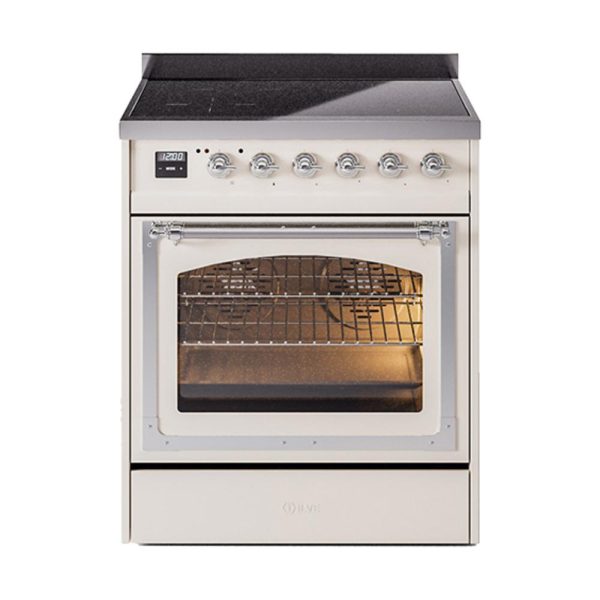 Ilve UNI304NMPAWC Ilve Uni304Nmpawc Nostalgie Ii Noblesse 30  Induction Range (Triple Glass Door, Antique White, Chrome) Supply