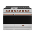 Thor Kitchen RSG48ERSG 48 Inch Professional Gas Range With Pro-Style Knobs In Stainless Steel Rose Gold Gordon Ramsay Series - Rsg48E-Rsg Online now