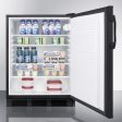 Summit AL752B Ada Compliant All-Refrigerator For Freestanding General Purpose Use, With Flat Door Liner, Auto Defrost Operation And Black Exterior Online