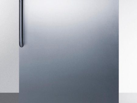 Summit AL752BSSTB Ada Compliant All-Refrigerator For Freestanding General Purpose Use, Auto Defrost W Ss Door, Towel Bar Handle, And Black Cabinet Fashion