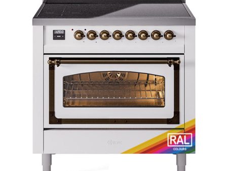 Ilve UNI366NMPRAB Ilve Uni366Nmprab Nostalgie Ii Noblesse 36  Induction Range (Triple Glass Door, Ral, Burnished) Hot on Sale