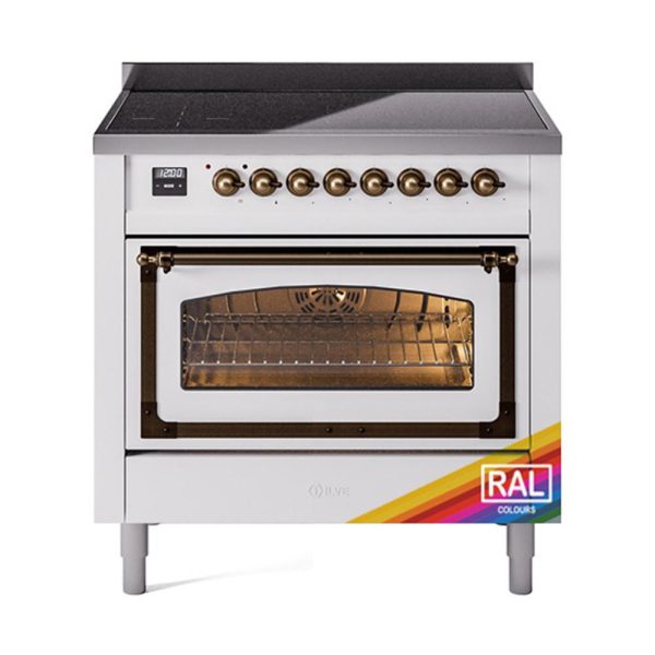 Ilve UNI366NMPRAB Ilve Uni366Nmprab Nostalgie Ii Noblesse 36  Induction Range (Triple Glass Door, Ral, Burnished) Hot on Sale