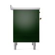 Ilve UNI366QNMPEGG Ilve Uni366Qnmpegg Nostalgie Ii Noblesse 36  Induction Range (Solid Door, Emerald Green, Brass) Online Sale