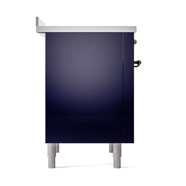 Ilve UNI366QNMPMBB Ilve Uni366Qnmpmbb Nostalgie Ii Noblesse 36  Induction Range (Solid Door, Midnight Blue, Burnished) Online Hot Sale