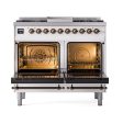 Ilve UND40FQNMPRAB Ilve Und40Fqnmprab Nostalgie Ii Noblesse 40  Dual Fuel Range (Natural Gas, Solid Door, Ral, Burnished) Online now