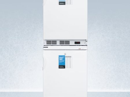 Summit FF6LVT65MLSTACKPRO Ff6Lpro Auto Defrost All-Refrigerator With Digital Controls Stacked With -25 C Manual Defrost Vt65Mlpro All-Freezer, Both With Factory-Installed Probe Holes For Sale