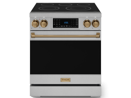 Thor Kitchen RSE30BRZ 30 Inch Professional Electric Range With Tilt Panel Touch Control In Stainless Steel Bronze Gordon Ramsay Series - Rse30-Brz Online Hot Sale