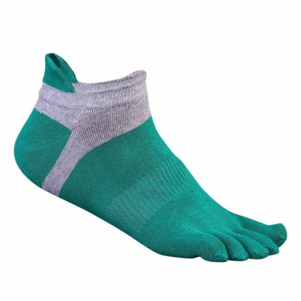 1 pair Sport Outdoor Mens Exercise Socks Cotton Five Toe Socks, Breathable Ankle Socks 39-43 Online Sale