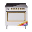 Ilve UNI366QNMPRAG Ilve Uni366Qnmprag Nostalgie Ii Noblesse 36  Induction Range (Solid Door, Ral, Brass) Online Sale