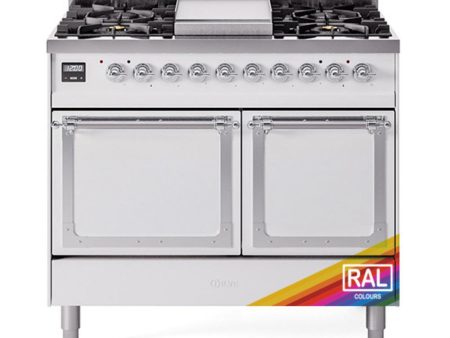 Ilve UND40FQNMPRACLP Ilve Und40Fqnmpraclp Nostalgie Ii Noblesse 40  Dual Fuel Range (Liquid Propane, Solid Door, Ral, Chrome) Supply