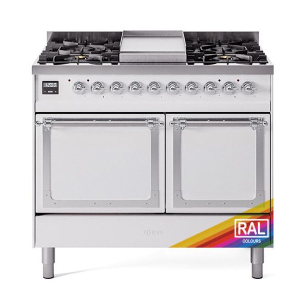 Ilve UND40FQNMPRACLP Ilve Und40Fqnmpraclp Nostalgie Ii Noblesse 40  Dual Fuel Range (Liquid Propane, Solid Door, Ral, Chrome) Supply