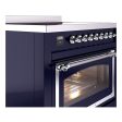 Ilve UNI366NMPMBC Ilve Uni366Nmpmbc Nostalgie Ii Noblesse 36  Induction Range (Triple Glass Door, Midnight Blue, Chrome) Hot on Sale