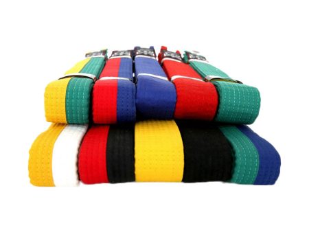 2016 new 100% cotton belt colorful white yellow red green blue black professional belt Martial Arts  2.5 M Fashion