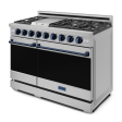 Thor Kitchen RSG48EBLU 48 Inch Professional Gas Range With Pro-Style Knobs In Stainless Steel Blue Gordon Ramsay Series - Rsg48E-Blu Online now