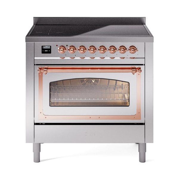 Ilve UNI366NMPSSP Ilve Uni366Nmpssp Nostalgie Ii Noblesse 36  Induction Range (Triple Glass Door, Stainless Steel, Copper) Supply