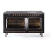 Ilve UN60FNMPBKPLP Ilve Un60Fnmpbkplp Nostalgie Ii Noblesse 60  Dual Fuel Range (9 Sealed Burners + Griddle, Liquid Propane, Triple Glass Door, Glossy Black, Copper) Discount