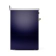 Ilve UNI304QNMPMBG Ilve Uni304Qnmpmbg Nostalgie Ii Noblesse 30  Induction Range (Solid Door, Midnight Blue, Brass) Cheap