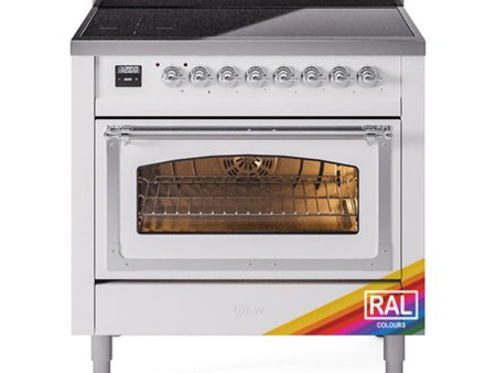 Ilve UNI366NMPRAC Ilve Uni366Nmprac Nostalgie Ii Noblesse 36  Induction Range (Triple Glass Door, Ral, Chrome) Sale