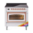 Ilve UNI366NMPRAP Ilve Uni366Nmprap Nostalgie Ii Noblesse 36  Induction Range (Triple Glass Door, Ral, Copper) Online Sale