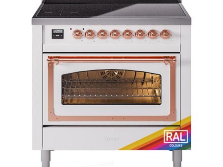 Ilve UNI366NMPRAP Ilve Uni366Nmprap Nostalgie Ii Noblesse 36  Induction Range (Triple Glass Door, Ral, Copper) Online Sale