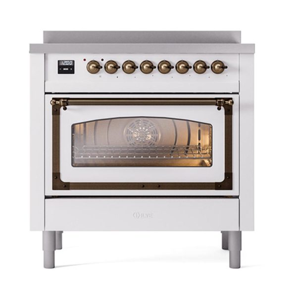 Ilve UNI366NMPRAB Ilve Uni366Nmprab Nostalgie Ii Noblesse 36  Induction Range (Triple Glass Door, Ral, Burnished) Hot on Sale