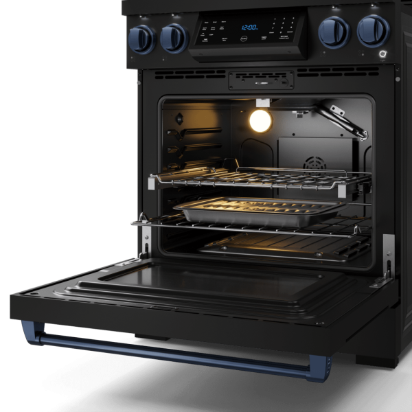 Thor Kitchen RSG30BBLU 30 Inch Professional Gas Range With Tilt Panel Touch Control In Matte Black Blue Gordon Ramsay Series - Rsg30B-Blu Hot on Sale