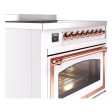 Ilve UNI366NMPRAP Ilve Uni366Nmprap Nostalgie Ii Noblesse 36  Induction Range (Triple Glass Door, Ral, Copper) Online Sale