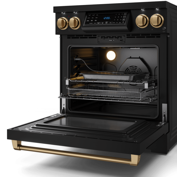 Thor Kitchen RSE30BBRZ 30 Inch Professional Electric Range With Tilt Panel Touch Control In Black Bronze Gordon Ramsay Series - Rse30B-Brz on Sale