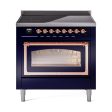 Ilve UNI366NMPMBP Ilve Uni366Nmpmbp Nostalgie Ii Noblesse 36  Induction Range (Triple Glass Door, Midnight Blue, Copper) Cheap