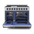 Thor Kitchen RSG48EBLU 48 Inch Professional Gas Range With Pro-Style Knobs In Stainless Steel Blue Gordon Ramsay Series - Rsg48E-Blu Online now