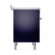 Ilve UNI366QNMPMBC Ilve Uni366Qnmpmbc Nostalgie Ii Noblesse 36  Induction Range (Solid Door, Midnight Blue, Chrome) For Sale