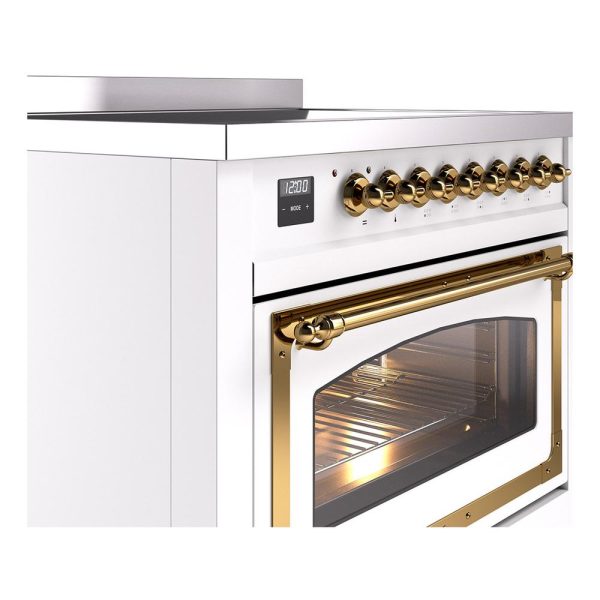 Ilve UNI366NMPRAG Ilve Uni366Nmprag Nostalgie Ii Noblesse 36  Induction Range (Triple Glass Door, Ral, Brass) Supply