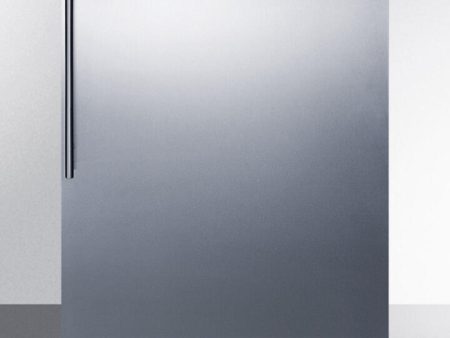 Summit AL752BSSHV Ada Compliant All-Refrigerator For Freestanding General Purpose Use, Auto Defrost W Ss Door, Thin Handle, And Black Cabinet Fashion