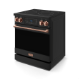 Thor Kitchen RSE30BRSG 30 Inch Professional Electric Range With Tilt Panel Touch Control In Black Rose Gold Gordon Ramsay Series - Rse30B-Rsg on Sale