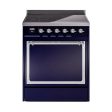 Ilve UNI304QNMPMBC Ilve Uni304Qnmpmbc Nostalgie Ii Noblesse 30  Induction Range (Solid Door, Midnight Blue, Chrome) Online now