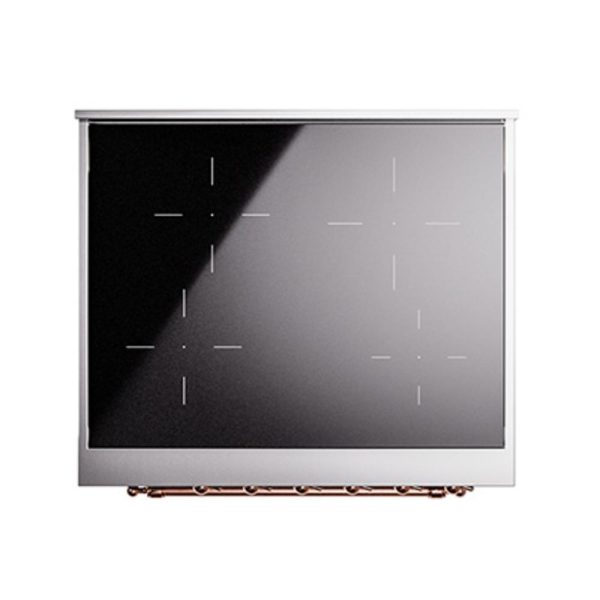 Ilve UNI304QNMPMGP Ilve Uni304Qnmpmgp Nostalgie Ii Noblesse 30  Induction Range (Solid Door, Graphite Matte, Copper) Hot on Sale