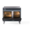 Ilve UNDI406NMPBGB Ilve Undi406Nmpbgb Nostalgie Ii Noblesse 40  Induction Range (Triple Glass Door, Blue Grey, Burnished) Online Sale